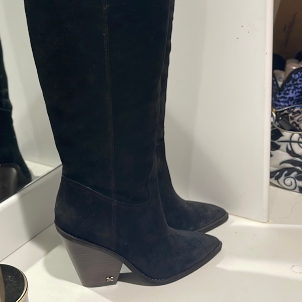 Sam Edelman black suede boots